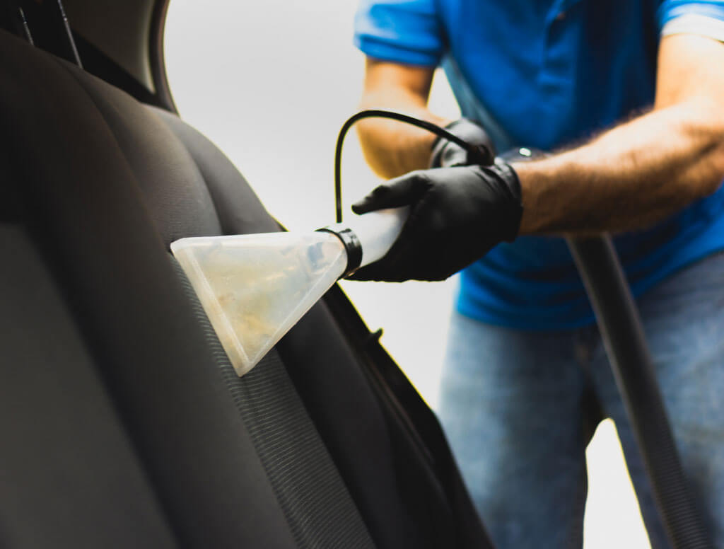 Car seat needing professional deep upholstery cleaning, Huddersfield
